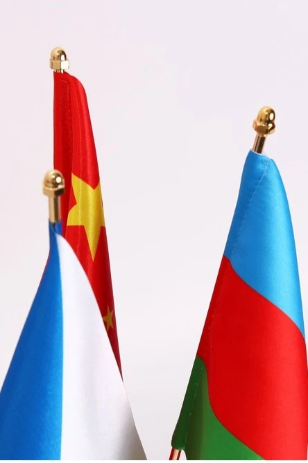 Флагшток настольный (золото, сталь) 3 штока#2