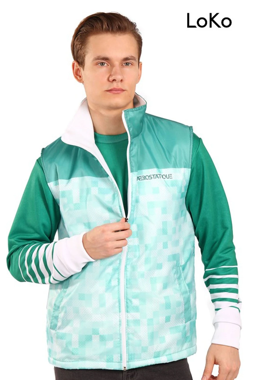 Жилет Пилот с подкладом из флиса унисекс, с полной запечаткой#1