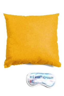 Купить подушку из спанбонда 35х35 см, однотонную жёлтую