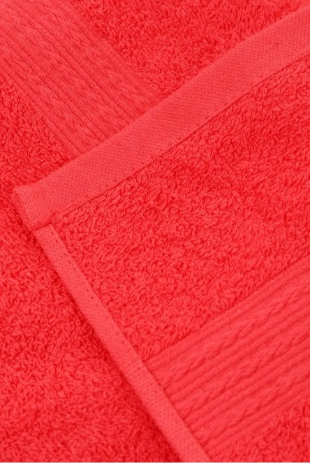 Полотенце махровое 50х90 см (Ituma), однотонное красное#4