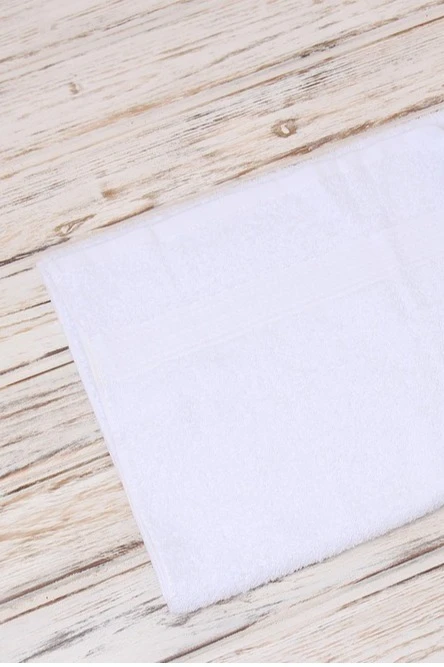 Полотенце махровое 50х90 см (Ituma), однотонное белое#1