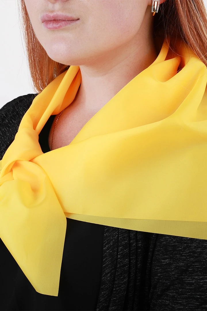 Платок Фантазия из шелка расцвечивания 80х80 см, однотонный#5