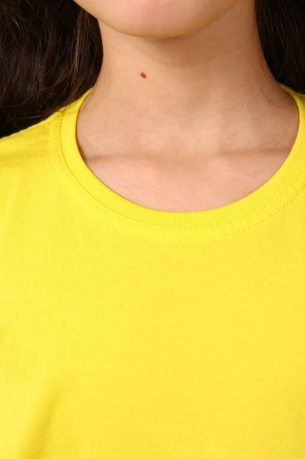 Футболка Премиум детская (Modern) однотонная лимонная (хлопок)#5