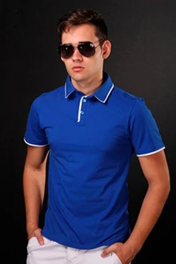 Купить футболку Поло Лайн унисекс темно-синюю