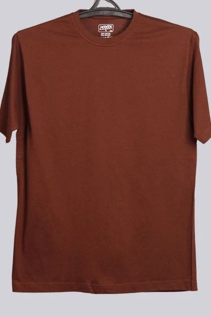 Футболка Премиум унисекс (Modern) однотонная шоколадная (хлопок)#2