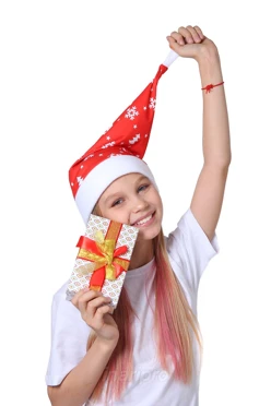 Колпак Новогодний с принтом "Snowfall"#1