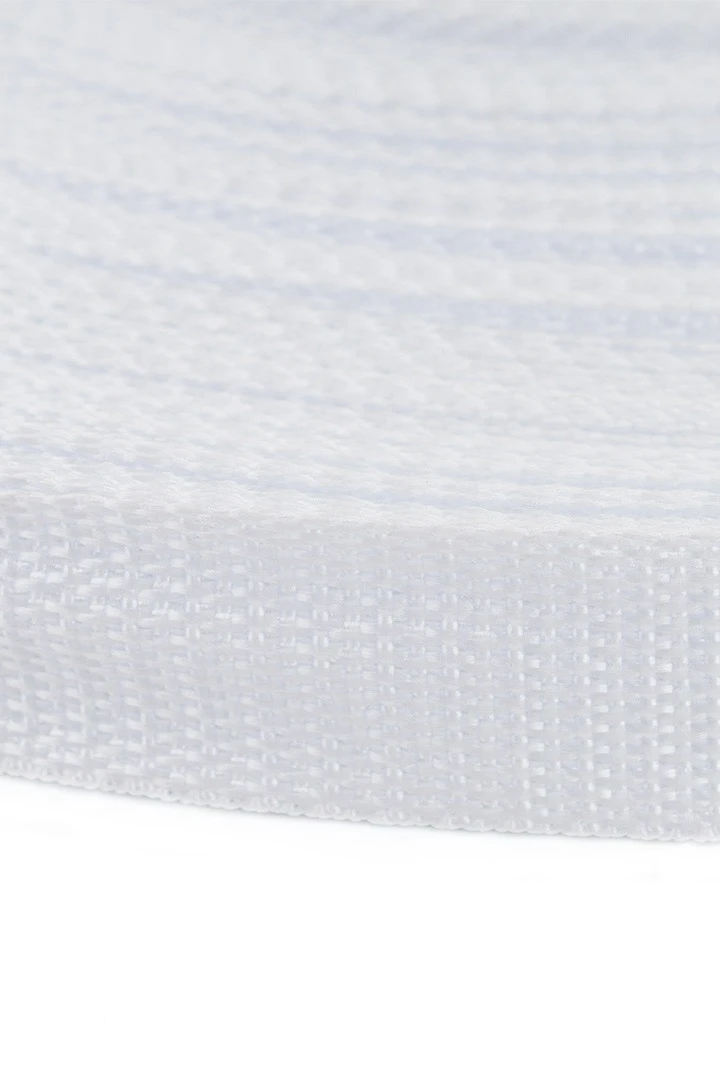 Лента ременная ширина 3 см, oднотонная белая#2