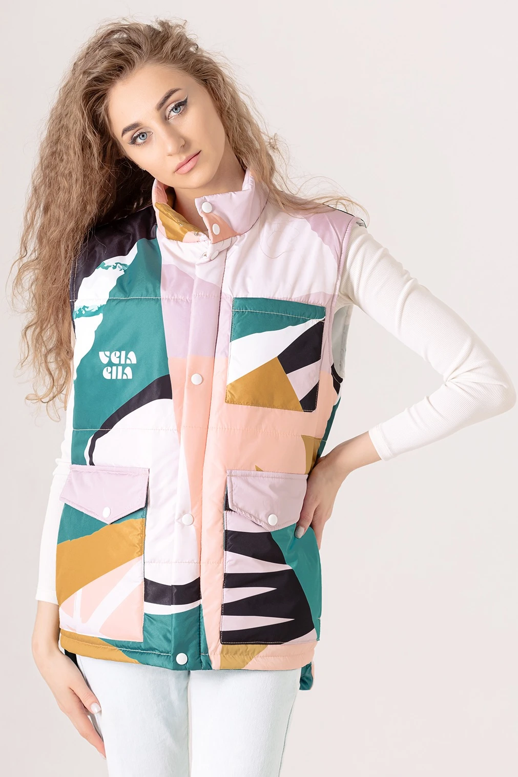 Жилет Хайк на синтепоне унисекс, с полной запечаткой#3