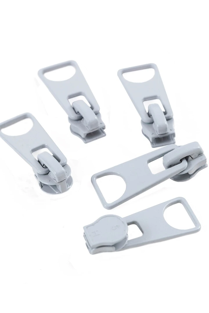 Купить бегунок тип 5 для спиральной молнии, серый