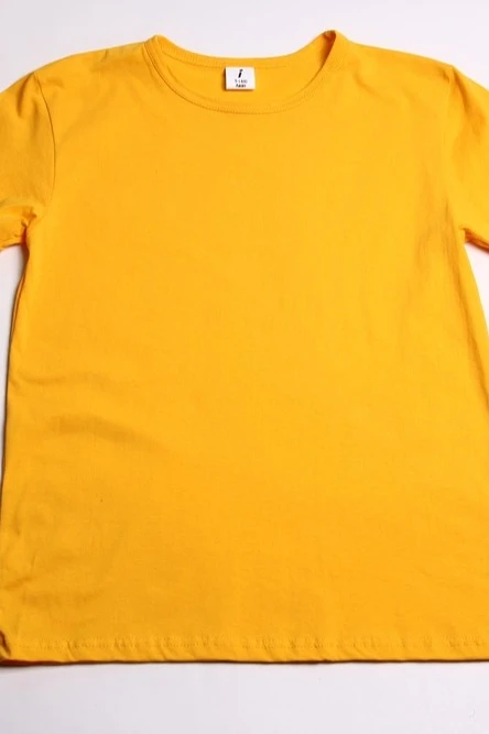 Футболка Лайт унисекс, однотонная жёлтая (хлопок)#1