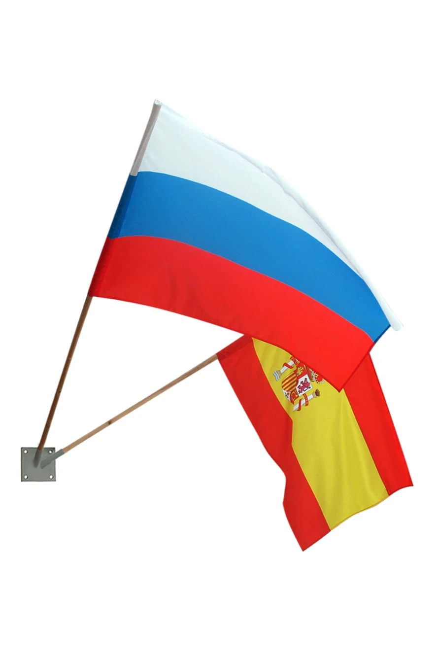 Купить кронштейн настенный на 2 штока с алюминиевыми древками 1,5 м