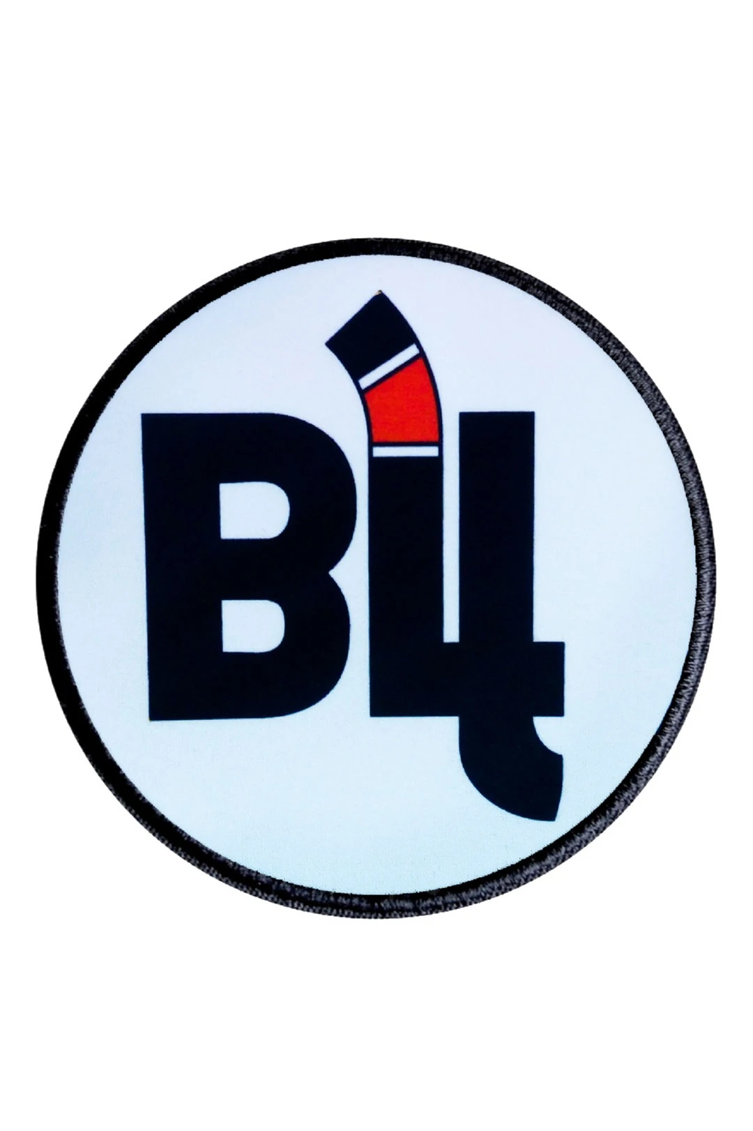 Купить шеврон круглый печатный из атласа, край рамка, 5х5 см