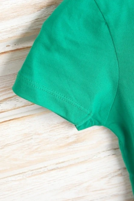 Футболка Премиум женская (Modern) однотонная зелёная (хлопок)#3