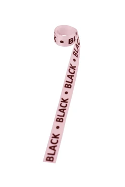 Купить ленту сатин ширина 1,5 см кремовая, печать черным с одной стороны