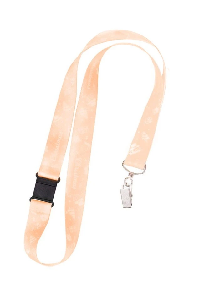 Лента для бейджа блекаут ширина 2,5 см, с замком безопасного разрыва, с печатью