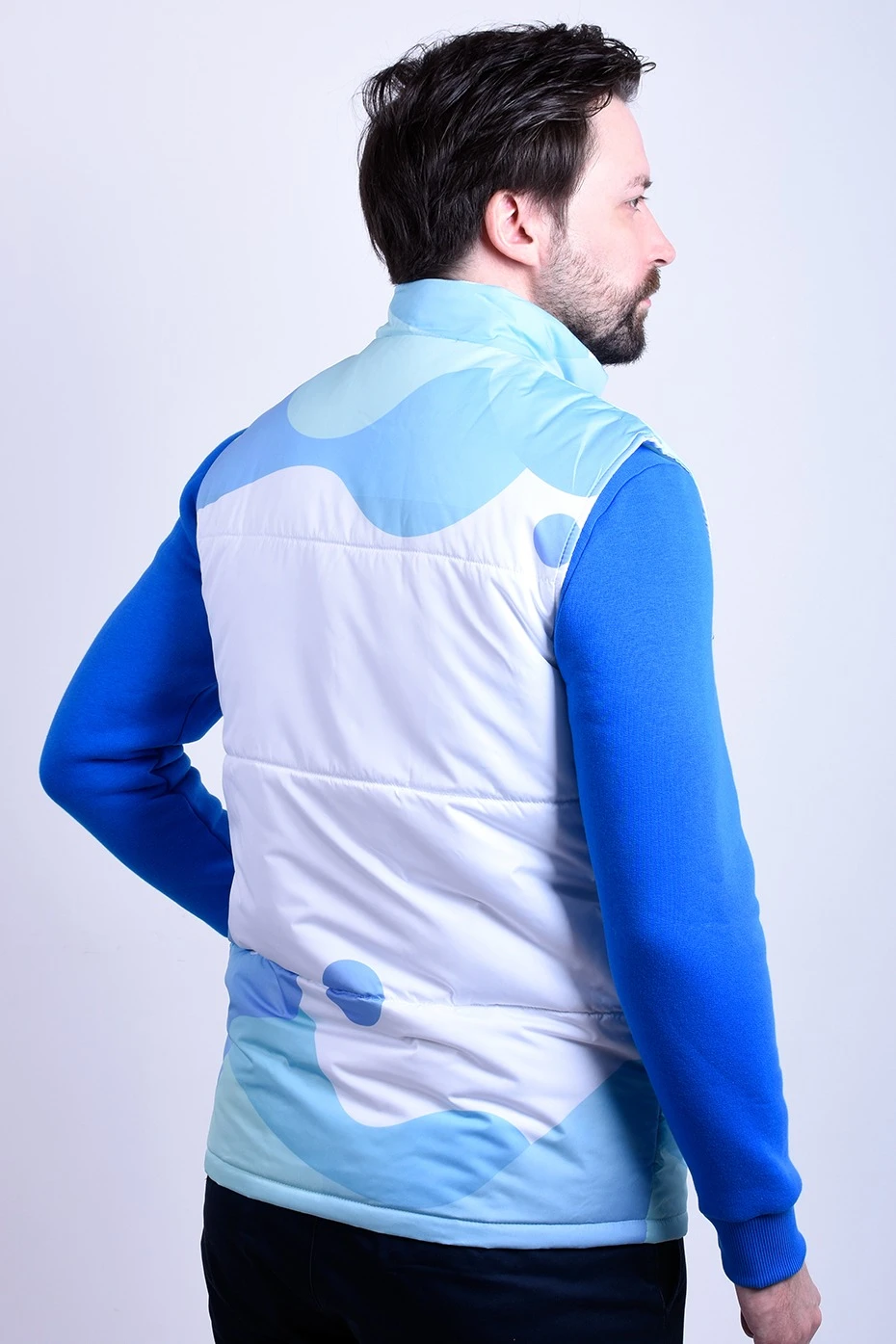 Жилет Портер на синтепоне со стежкой унисекс, с полной запечаткой "Aris"#3