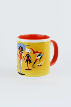 Купить кружку цветную внутри с цветной ручкой, с принтом "Heroes"