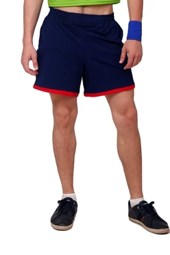 Купить шорты унисекс из кулирной глади синие