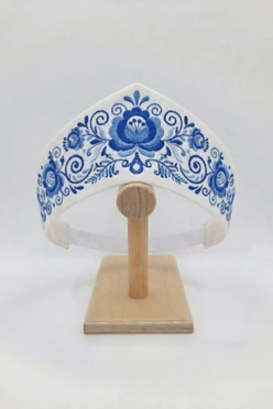 Купить кокошник Роко 8х51 см с принтом "Blue Gzhel"