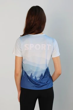 Футболка Гэлэкси O-ворот из ники женская с полной запечаткой#2