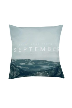 Купить подушку 30х30 см, с принтом "September"