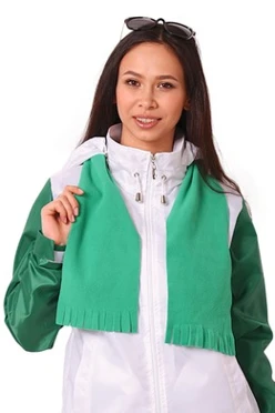 Шарф флисовый однослойный 15х100 см, однотонный#1