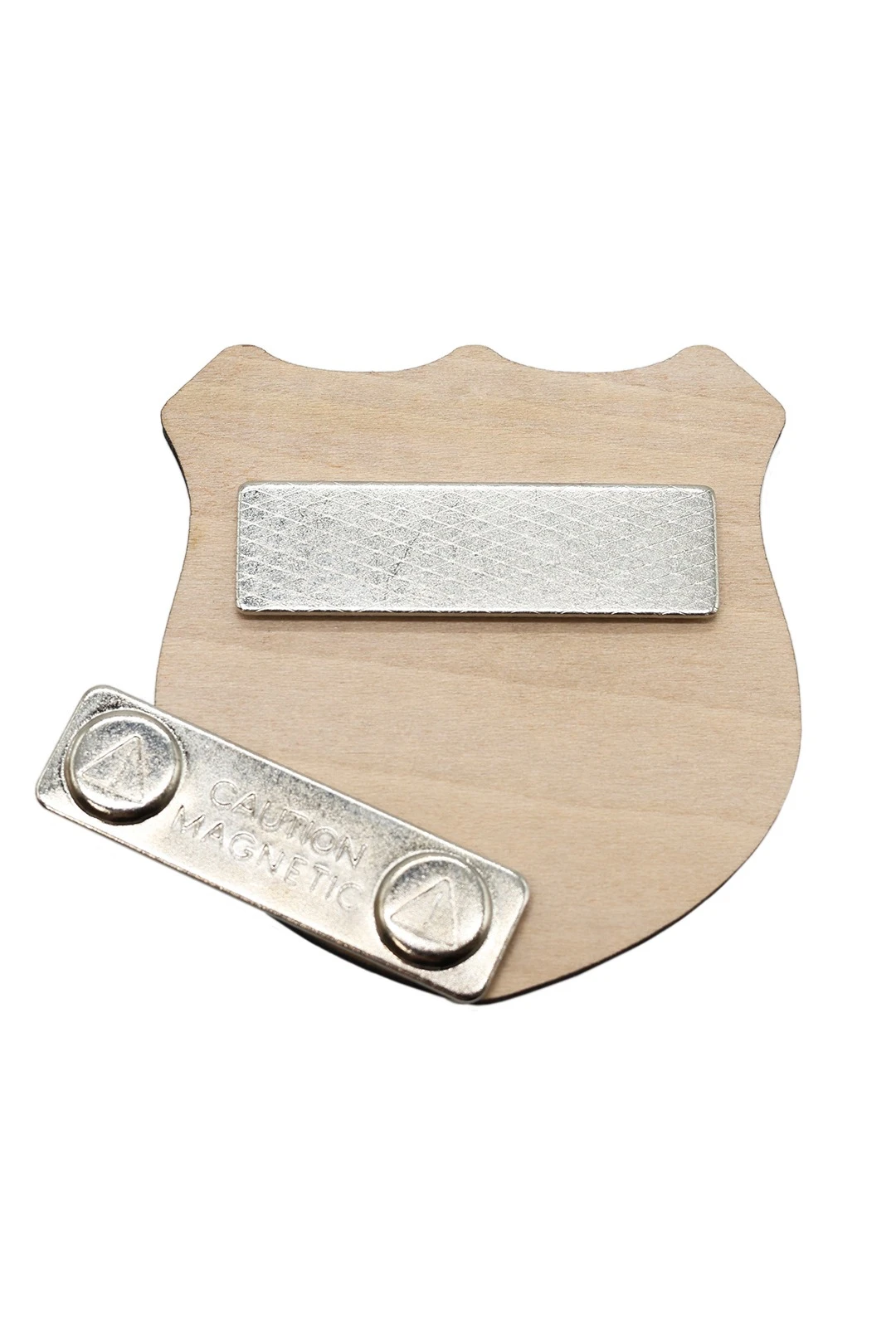 Бейдж из фанеры с гравировкой 56х59 мм#2