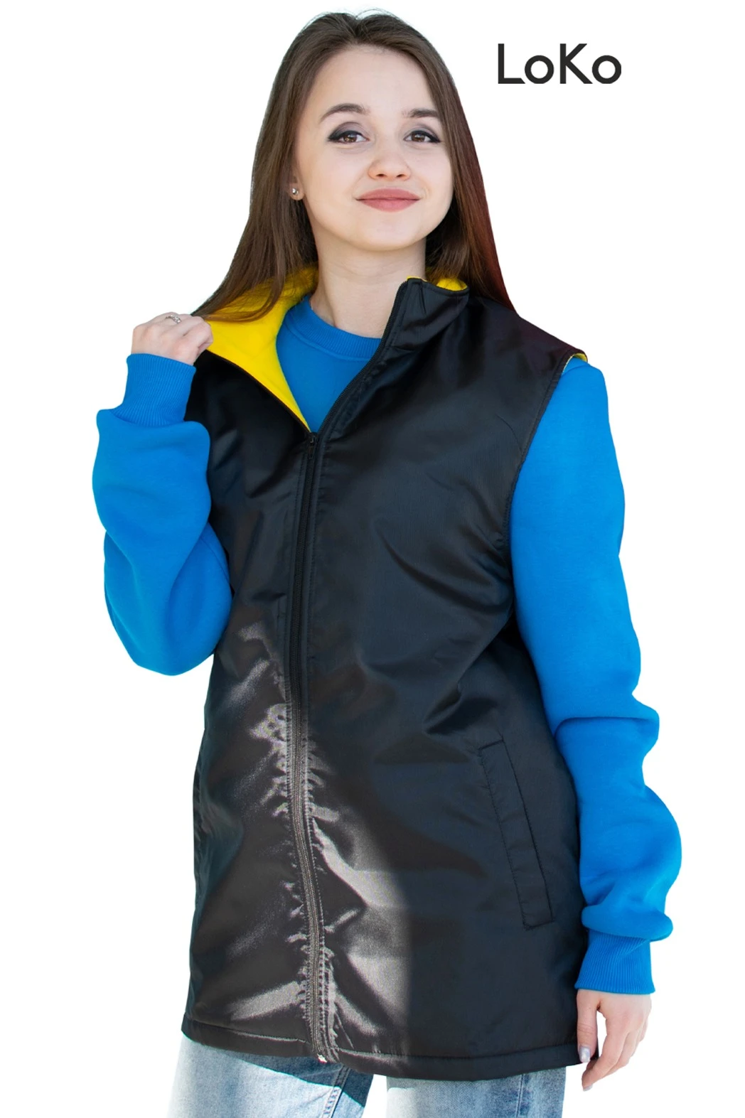 Жилет Райли с подкладом из флиса унисекс, однотонный#2