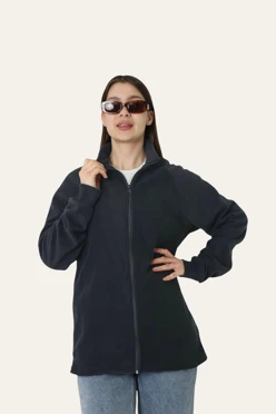 Купить толстовку Каспер флисовую унисекс, однотонную темно-серую