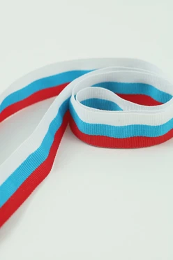 Лента для медали РФ репс ширина 3,5 см, с карабином#2