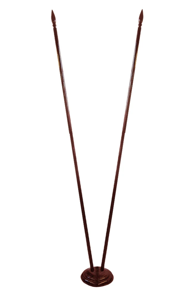 Подставка деревянная с основанием Блин (сосна) 2 штока 2,5 м#4