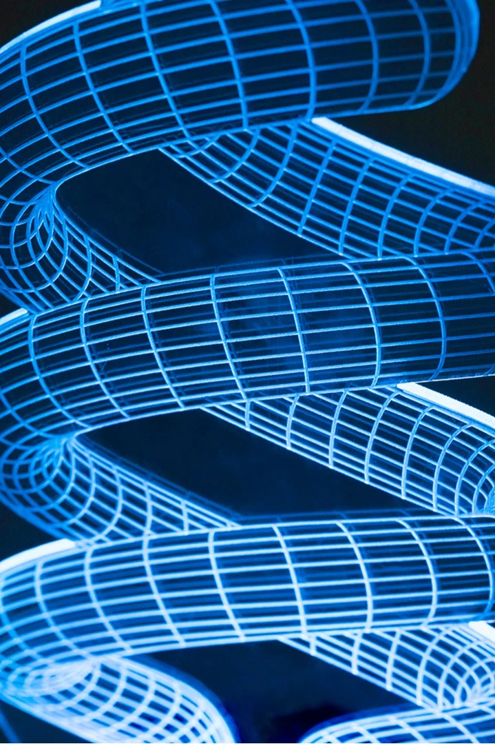 Основание с подсветкой для 3D светильника круглое пластик#2