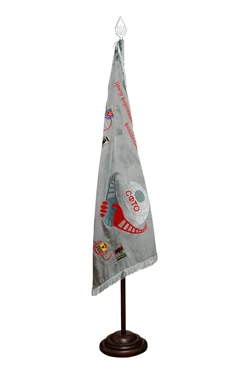 Купить знамя фирменное из бархата с вышивкой СФТО