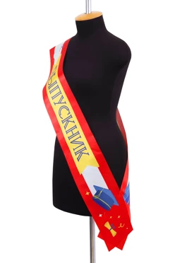 Лента нагрудная 15х200 см, с принтом "Graduate"#1