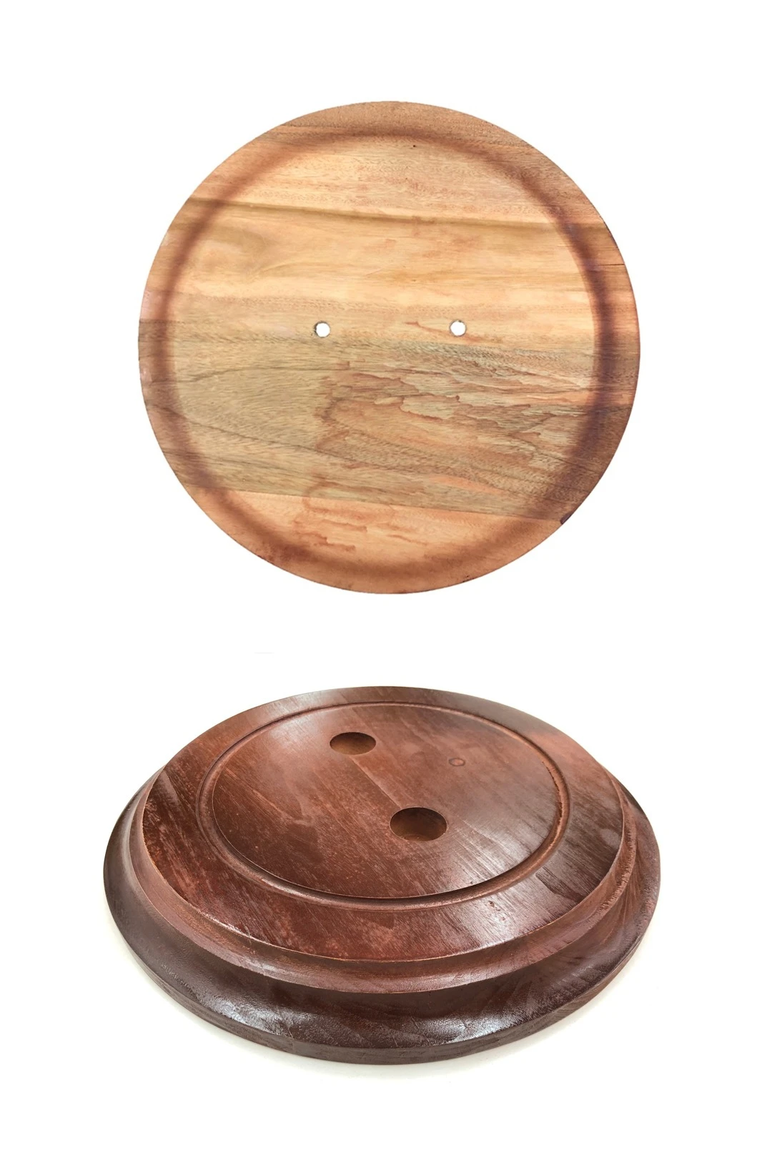 Основание деревянное Тарелка 2 штока, каштан#2