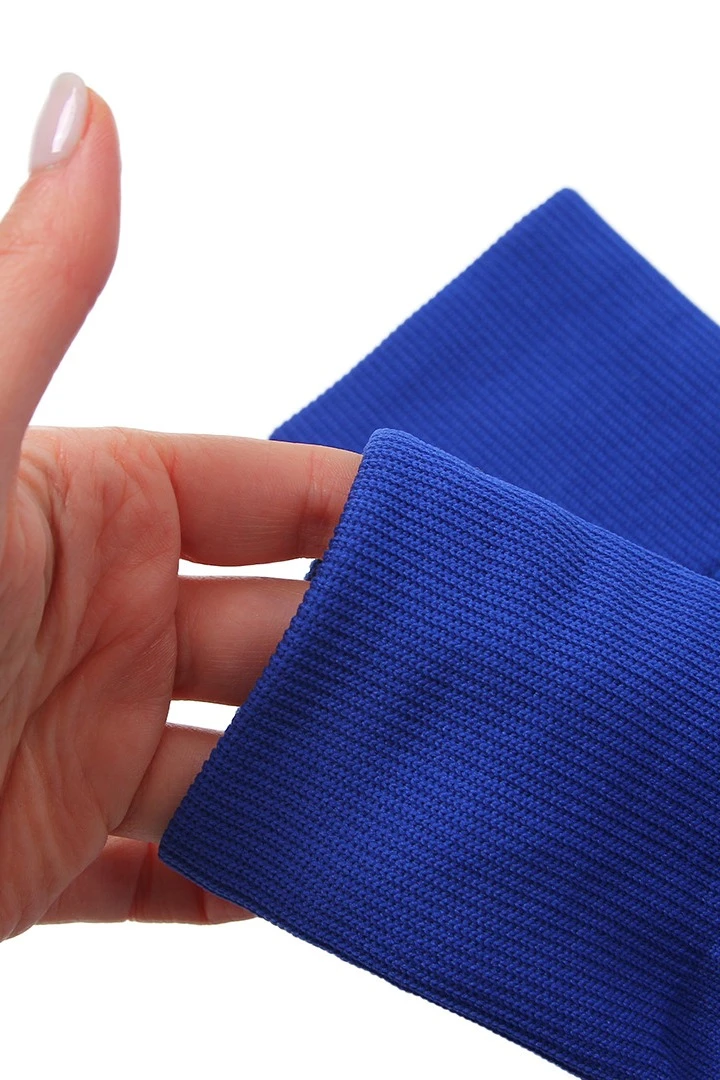 Гетры футбольные взрослые, однотонные синие#15