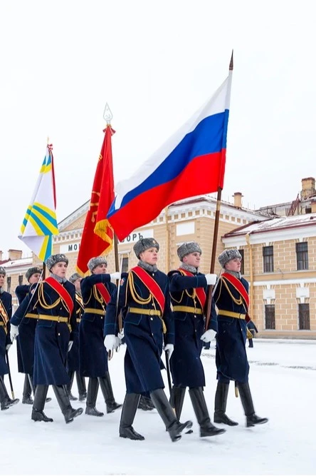 Боевое знамя Воздушно-космических сил России печатное 100х100 см#1