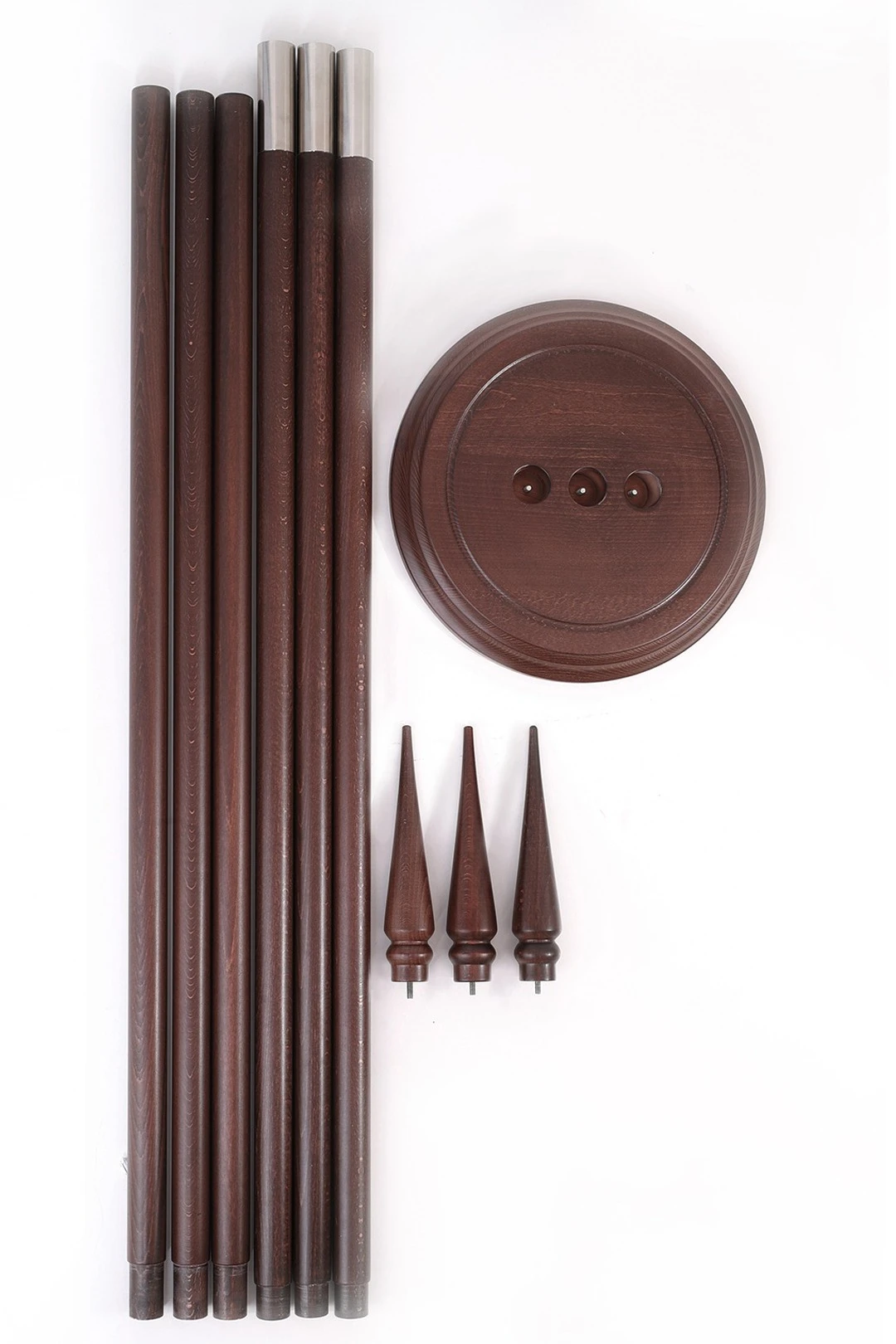 Подставка деревянная с основанием Шашка (бук) 3 штока 2,2 м#6 Подставка деревянная с основанием Шашка (бук) 3 штока 2,2 м#6