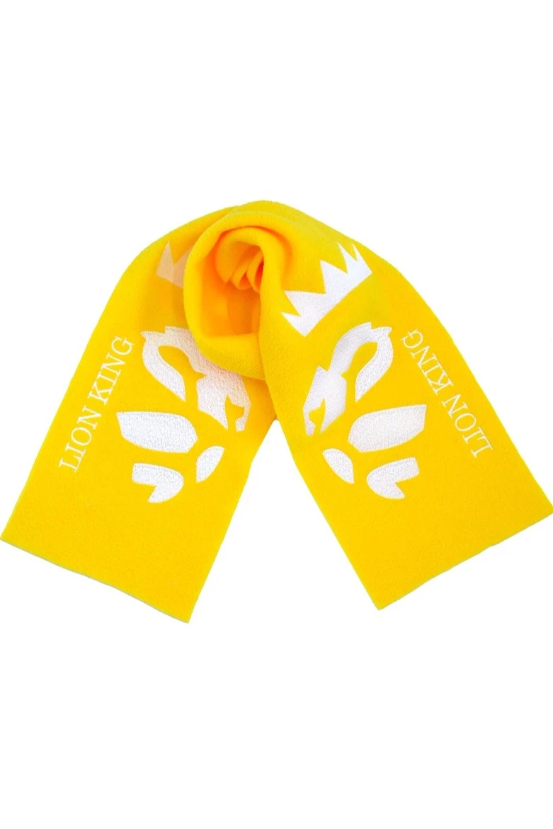 Шарф флисовый однослойный 15х100 см, однотонный "Lion king"#7