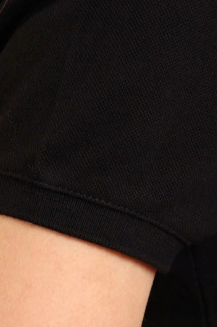 Поло Престиж женская (Modern) однотонная чёрная (хлопок)#5