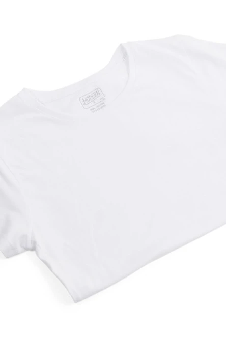 Футболка Премиум женская (Modern) однотонная белая (хлопок)#6