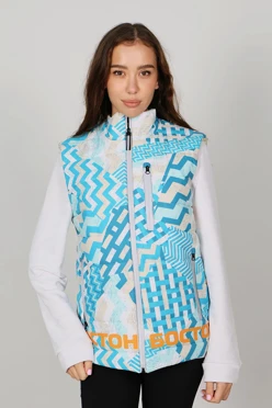 Купить жилет Бостон на синтепоне со стежкой унисекс, с полной запечаткой "Boston"