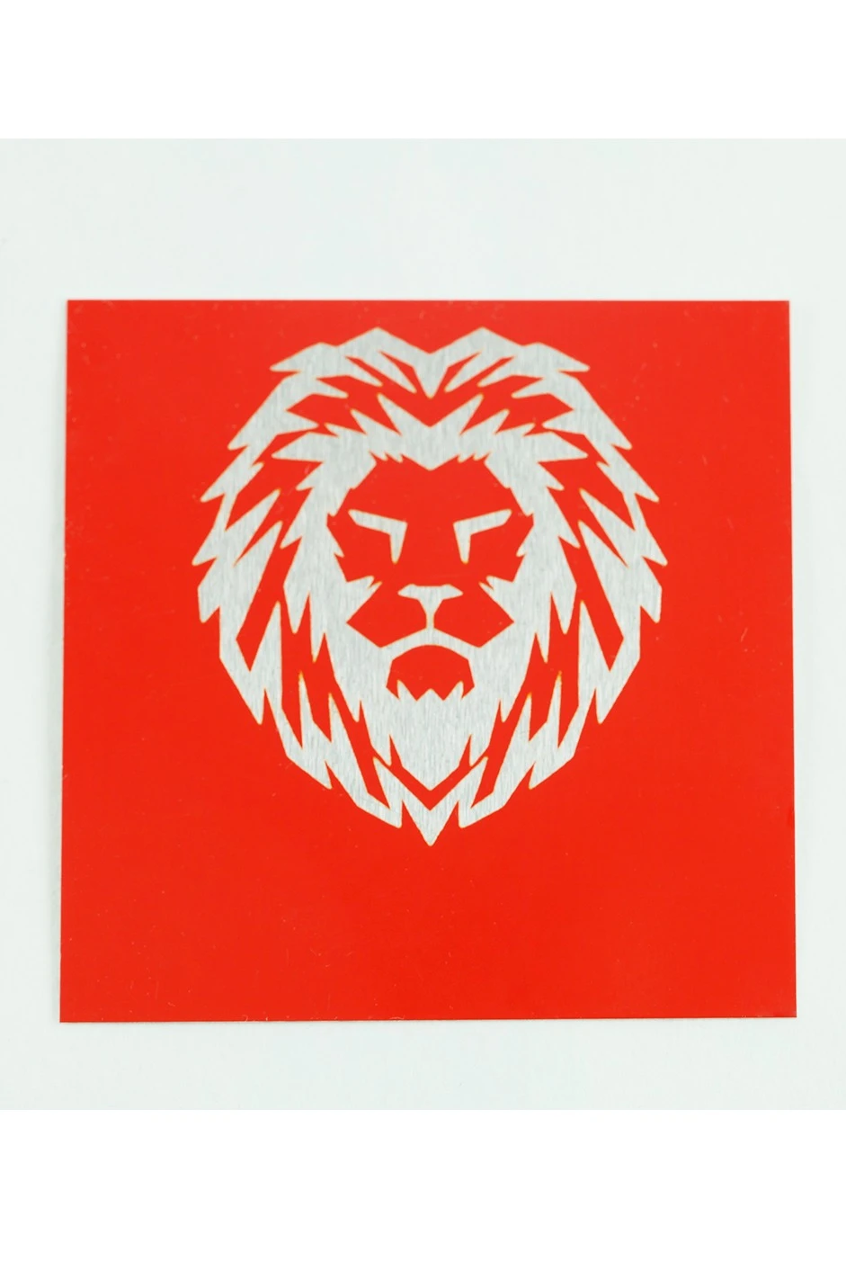 Алюминий глянцевый 300х600 мм 0,45 мм, красный/серебро#2