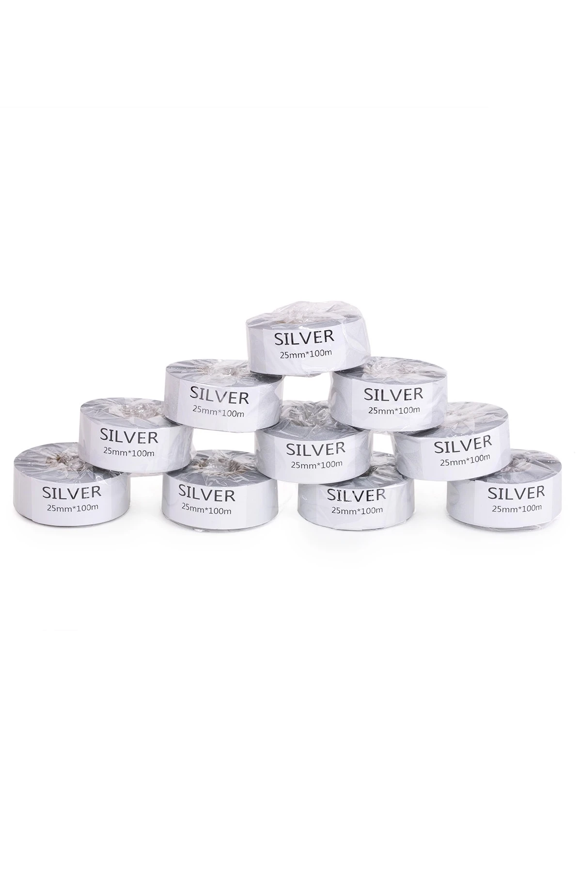 Лента термотрансферная ширина 2,5 см, серебро#1 Лента термотрансферная ширина 2,5 см, серебро#1