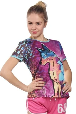 Купить футболку Гэлэкси женскую "Wolf"