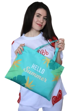 Сумка Комби из греты 40х30 см, с печатью#1