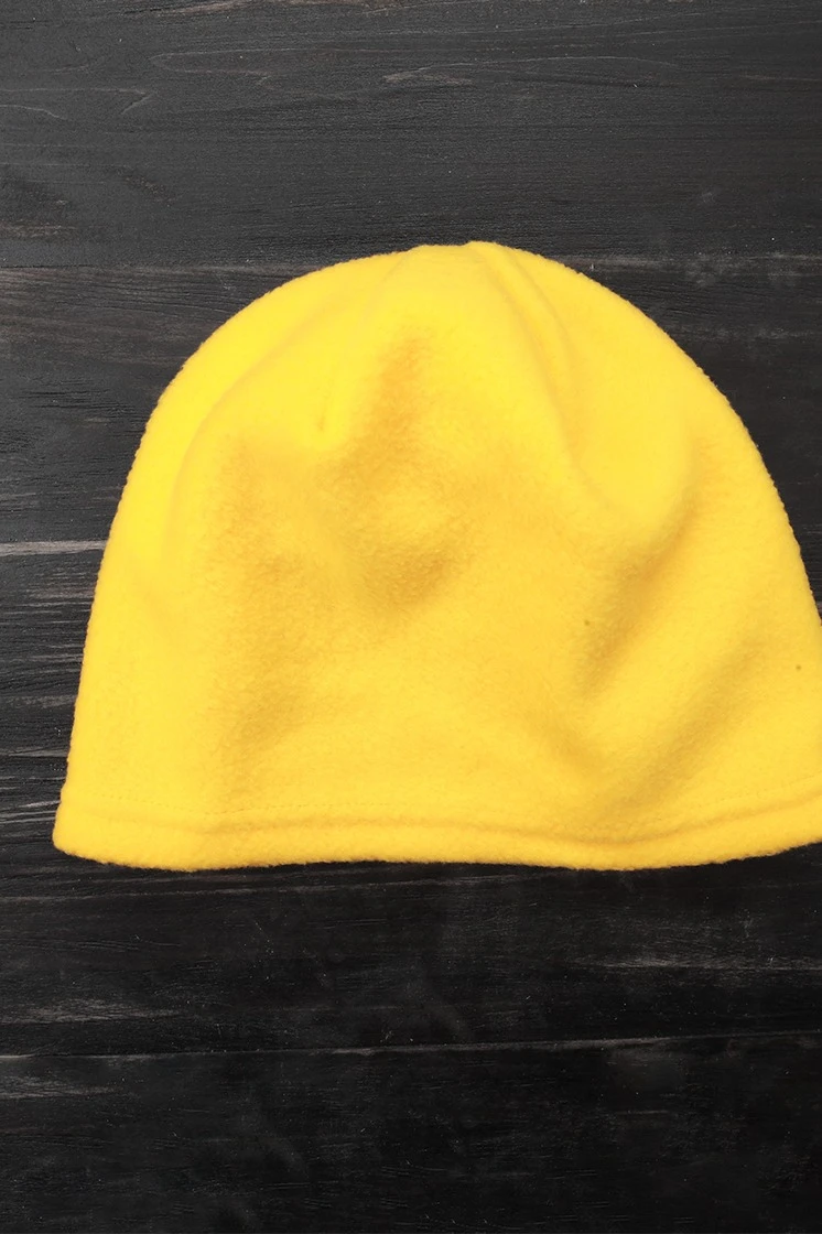 Шапка Вайт флисовая однослойная детская, однотонная желтая#5