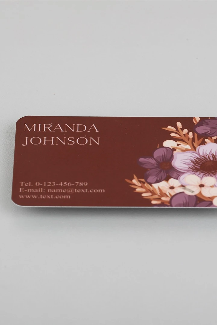 Купить бейдж без окна металлический 50х80 мм "Flowers"