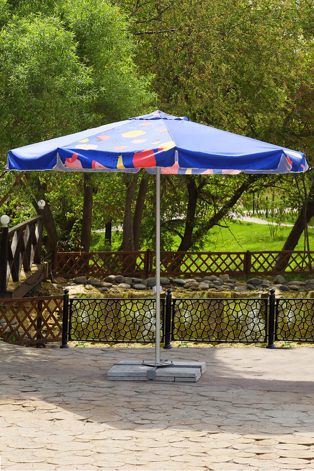 Зонт Ницца 2,5 м (купол 2,7х2,7 м), с полной запечаткой "Fruits bar" Зонт Ницца 2,5 м (купол 2,7х2,7 м), с полной запечаткой "Fruits bar"