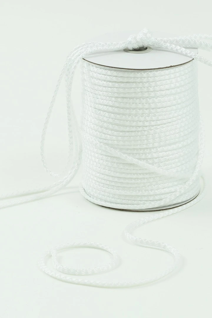 Шнур круглый с сердечником 100% ПЭ, 5 мм белый#1